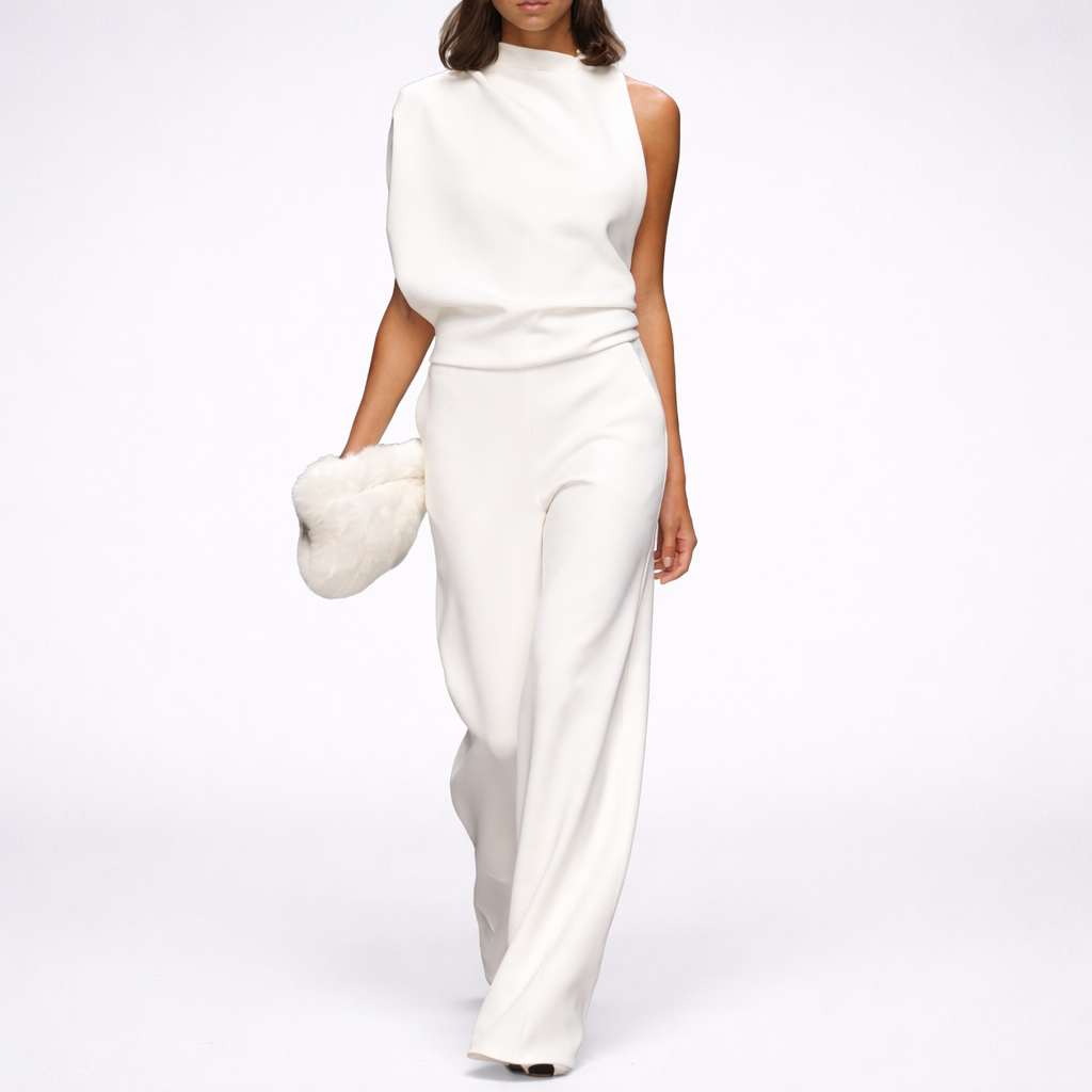 Ärmlös Jumpsuit med Öppen Bak för Kvinnor