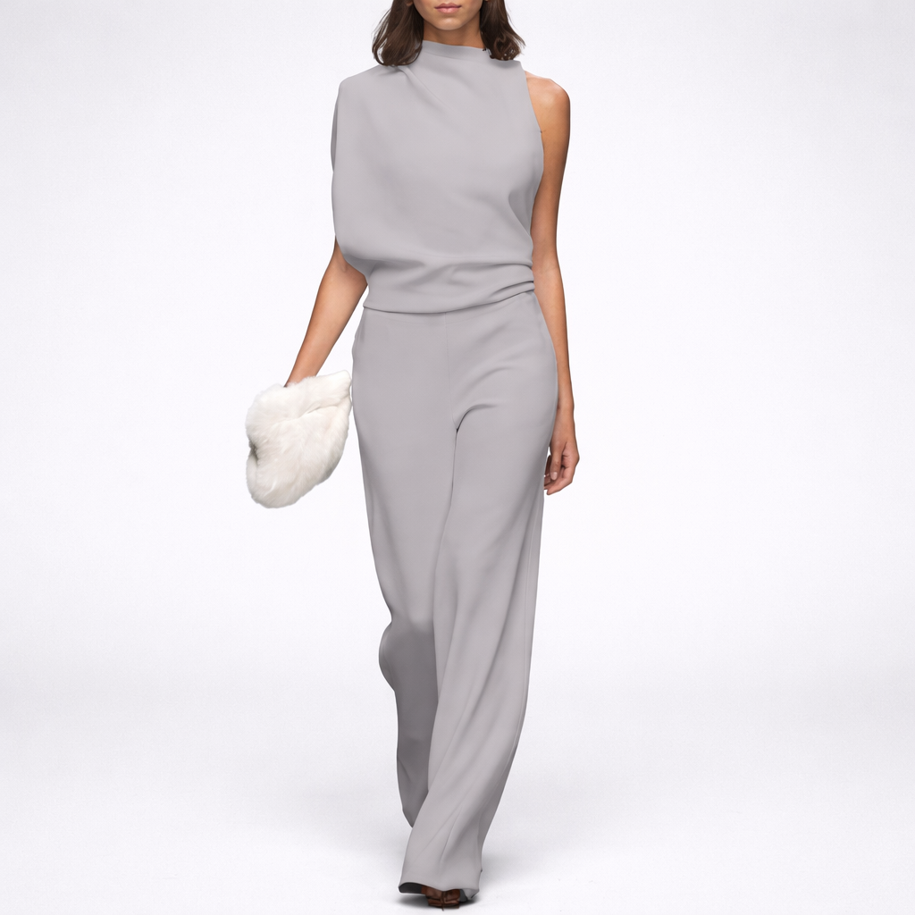 Ärmlös Jumpsuit med Öppen Bak för Kvinnor