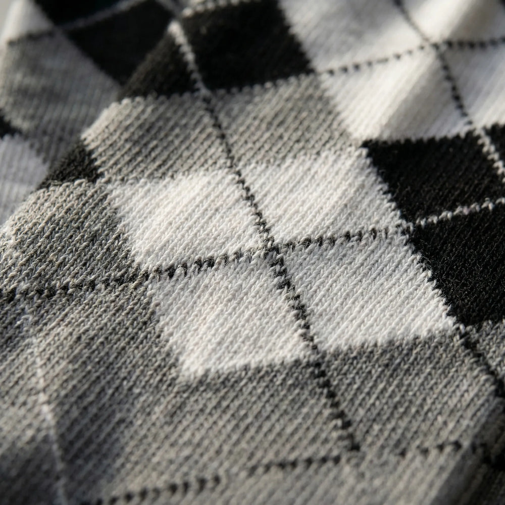 Checkford - Classic Checked Pattern Men's Crew Socks