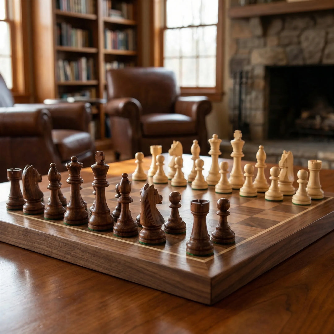 Chessvara - Folding Wooden Tournament Chess Set