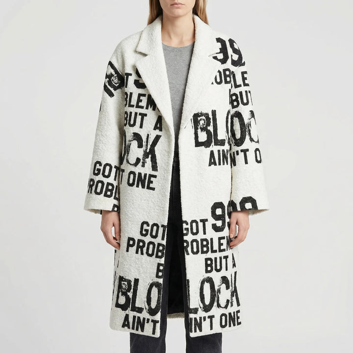Chromacoat - Colorblock Plaid Longline Coat