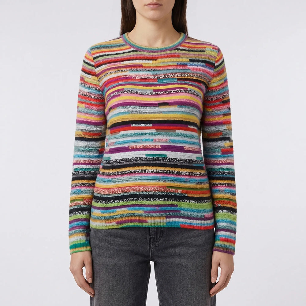 Chromelle - Multicolored Horizontal Stripe Knit Sweater