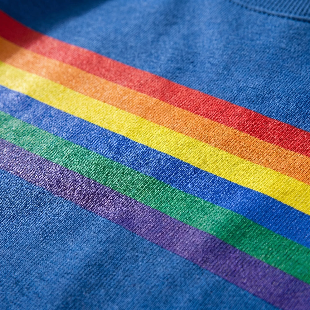 Chromelo - Crew Neck Rainbow Stripe Pullover