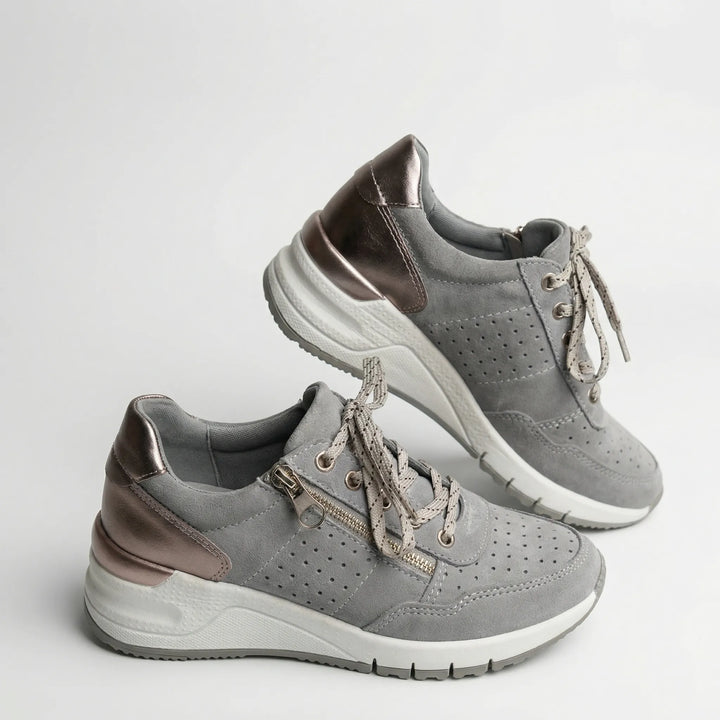 Chunkiva - Chunky Wedge Sole Lace-Up Sneaker