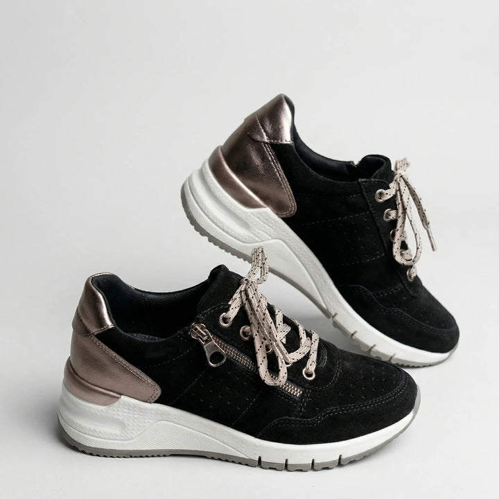 Chunkiva - Chunky Wedge Sole Lace-Up Sneaker