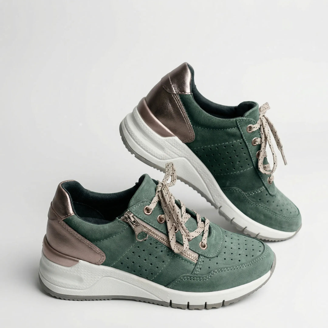 Chunkiva - Chunky Wedge Sole Lace-Up Sneaker