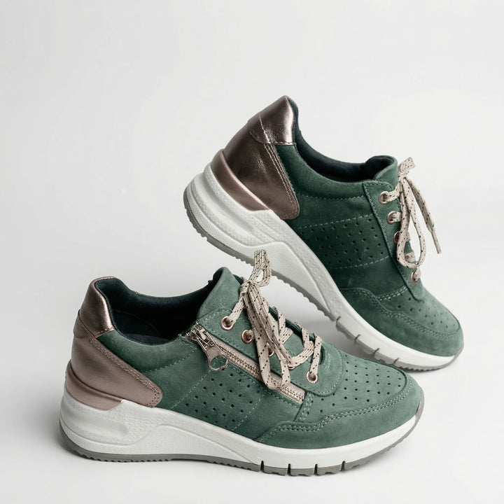 Chunkiva - Chunky Wedge Sole Lace-Up Sneaker