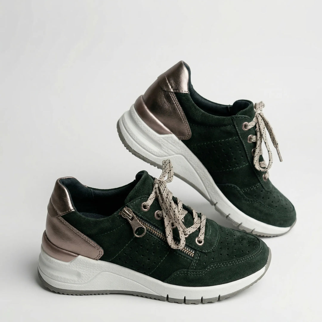 Chunkiva - Chunky Wedge Sole Lace-Up Sneaker