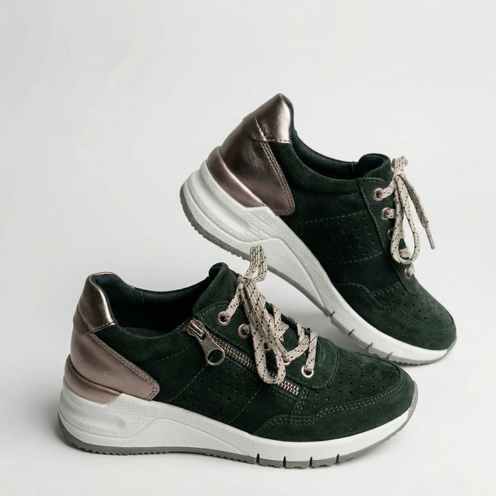 Chunkiva - Chunky Wedge Sole Lace-Up Sneaker