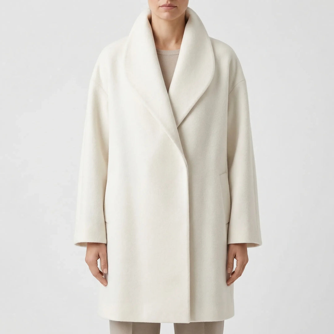 Clairette - Wide-Collar Hip-Length Women's Jacket
