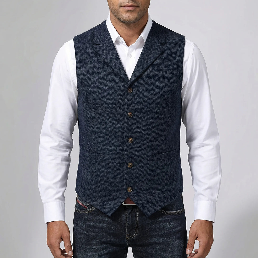 Clapton - Five-Button Herringbone Suit Vest