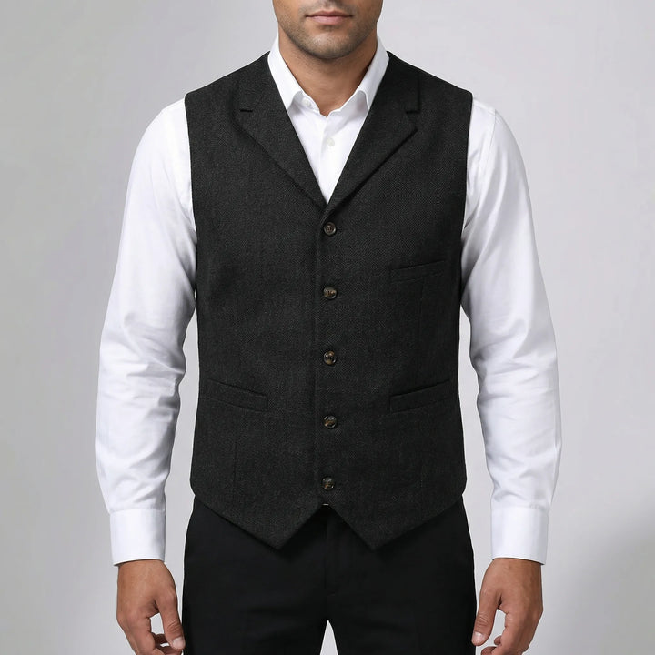 Clapton - Five-Button Herringbone Suit Vest