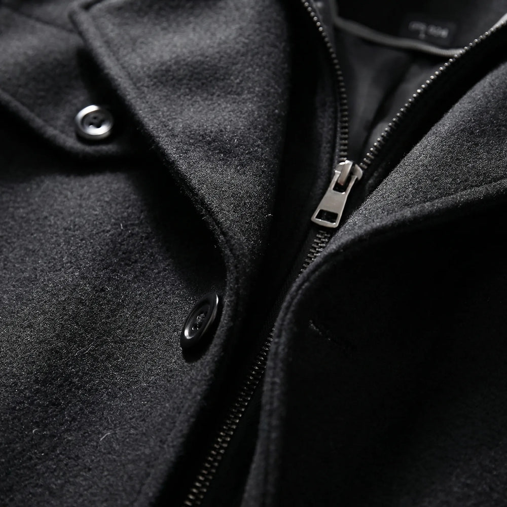 Clarenox - Lapel Collar Button-Front Men's Jacket