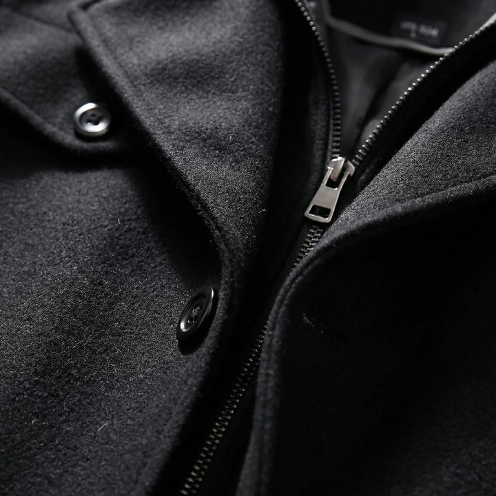 Clarenox - Lapel Collar Button-Front Men's Jacket
