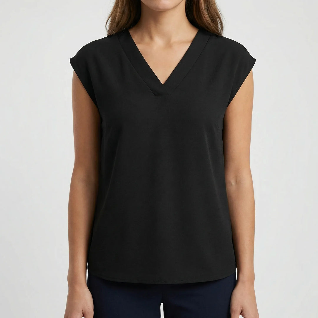 Clarine - Sleeveless V-Neck Women's Top