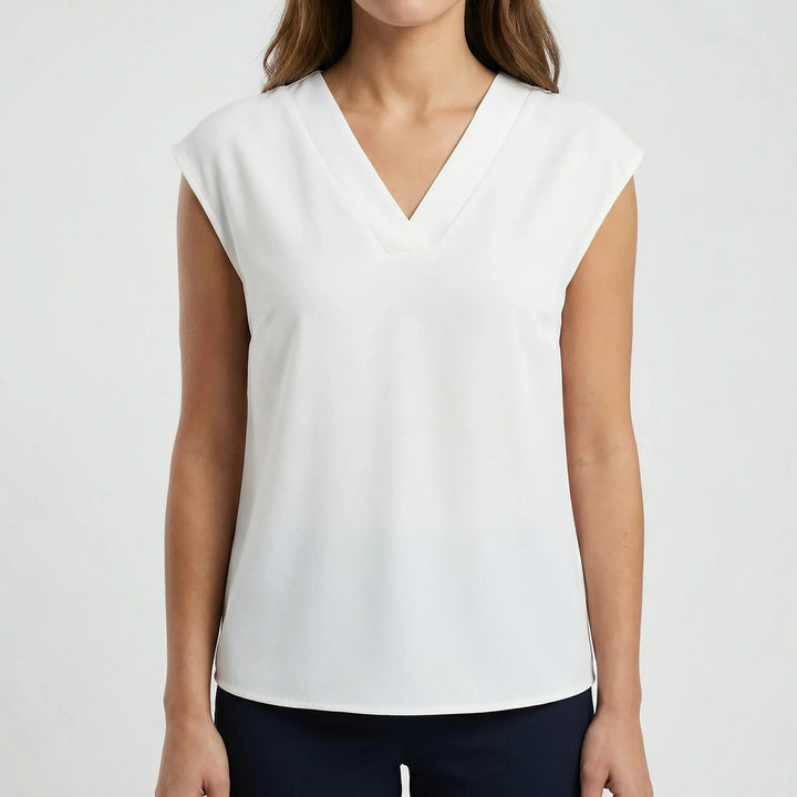 Clarine - Sleeveless V-Neck Women's Top