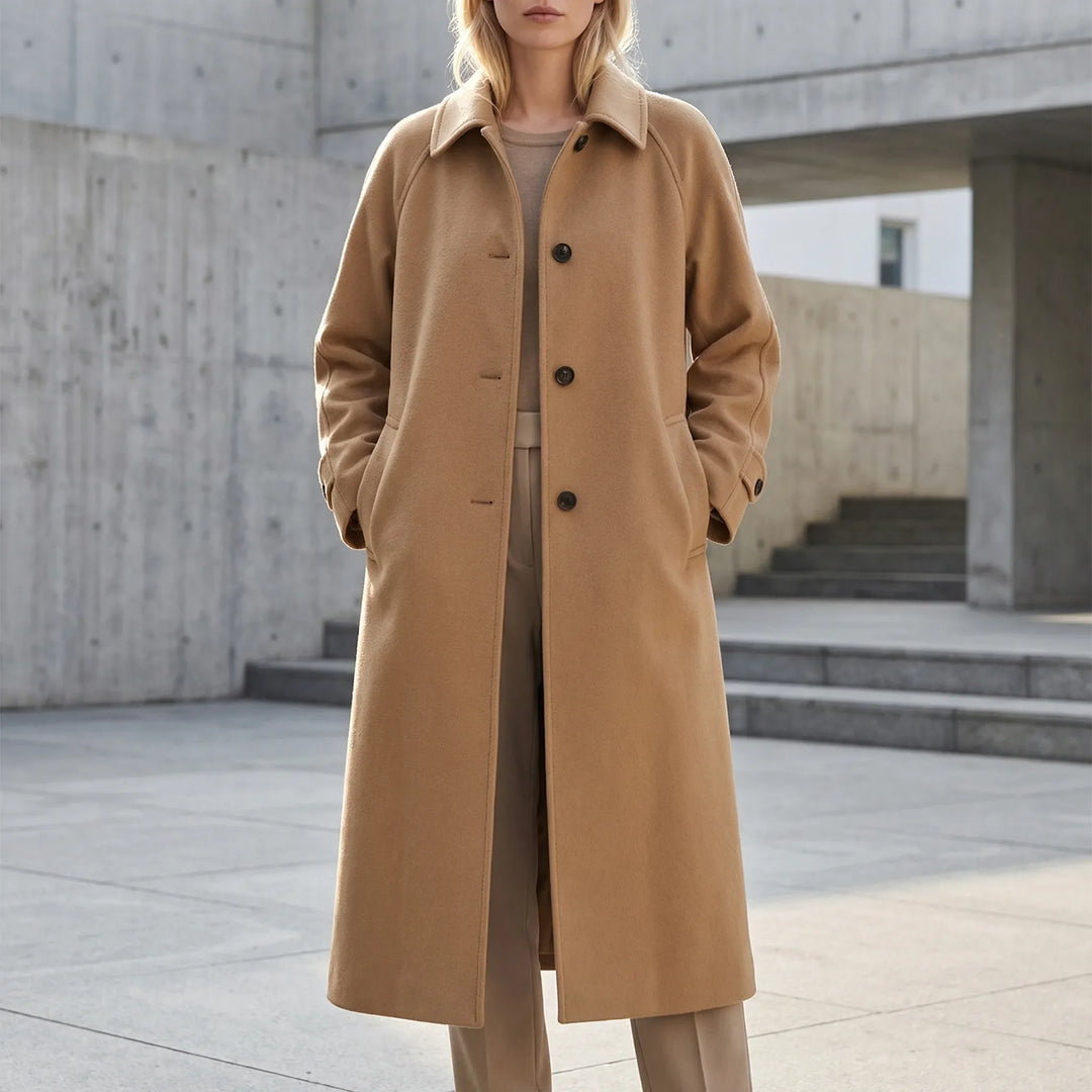 Clarinova - Longline Structured Button-Front Coat