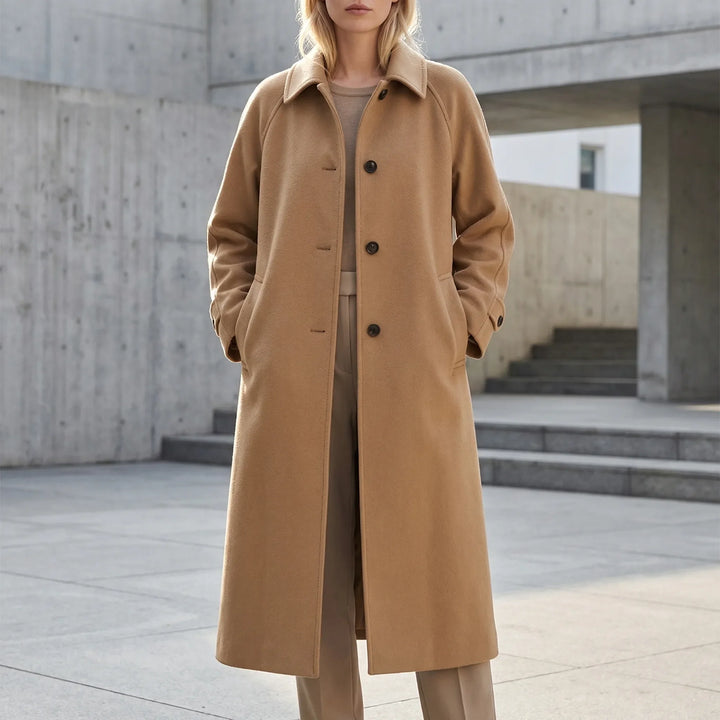 Clarinova - Longline Structured Button-Front Coat