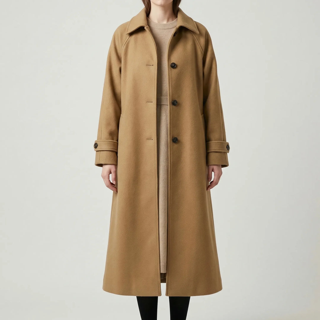 Clarinova - Longline Structured Button-Front Coat