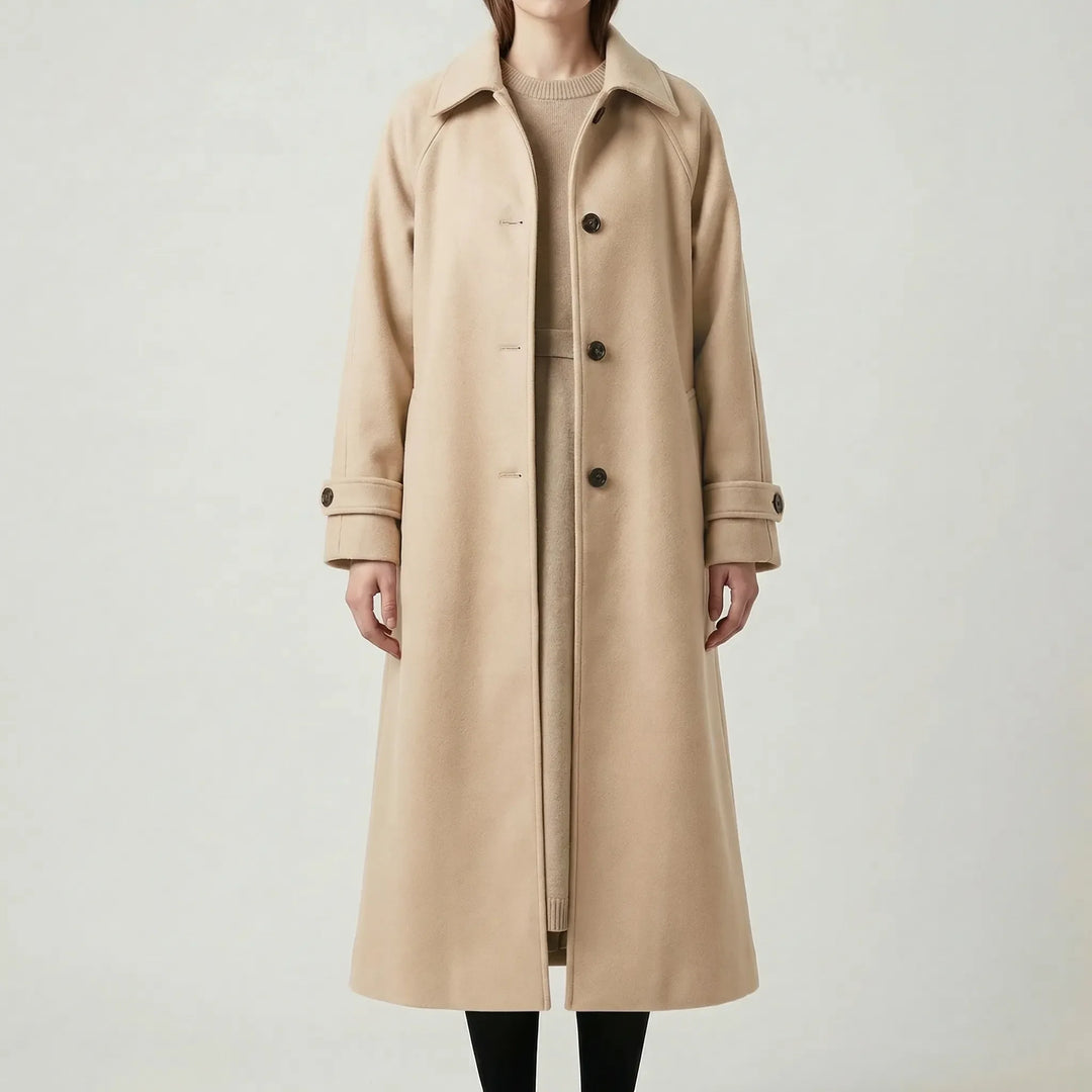 Clarinova - Longline Structured Button-Front Coat