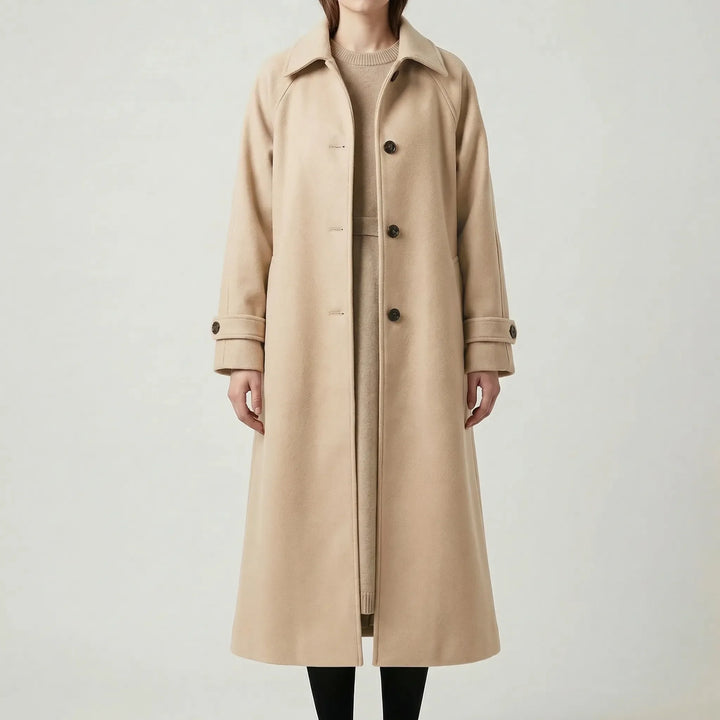 Clarinova - Longline Structured Button-Front Coat