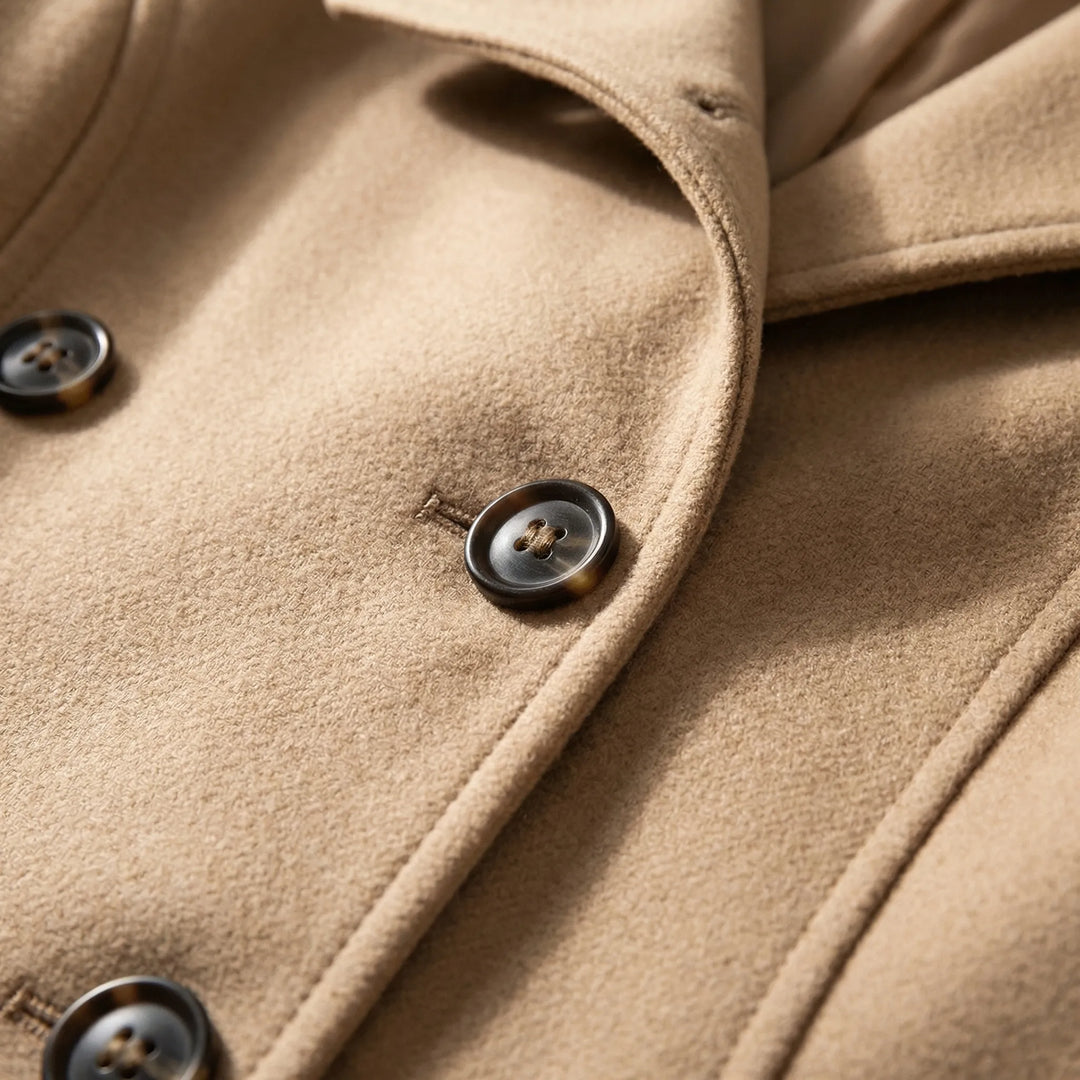 Clarisca - Semi-Fitted Mid-Thigh Trench Coat