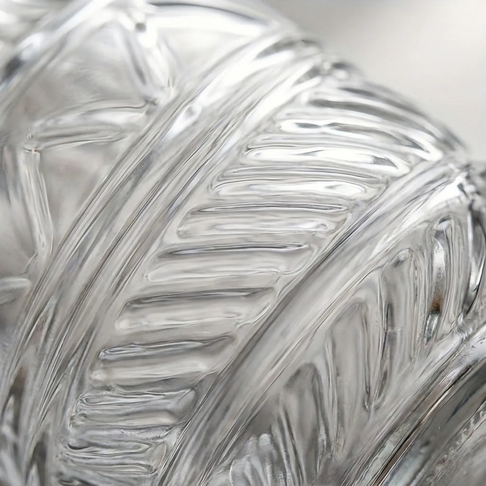 Clariven - Embossed Clear Glass Vase Set