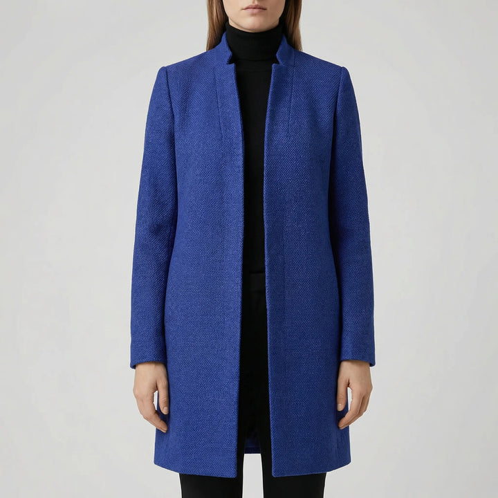 Claroven - Long Structured Button-Front Coat