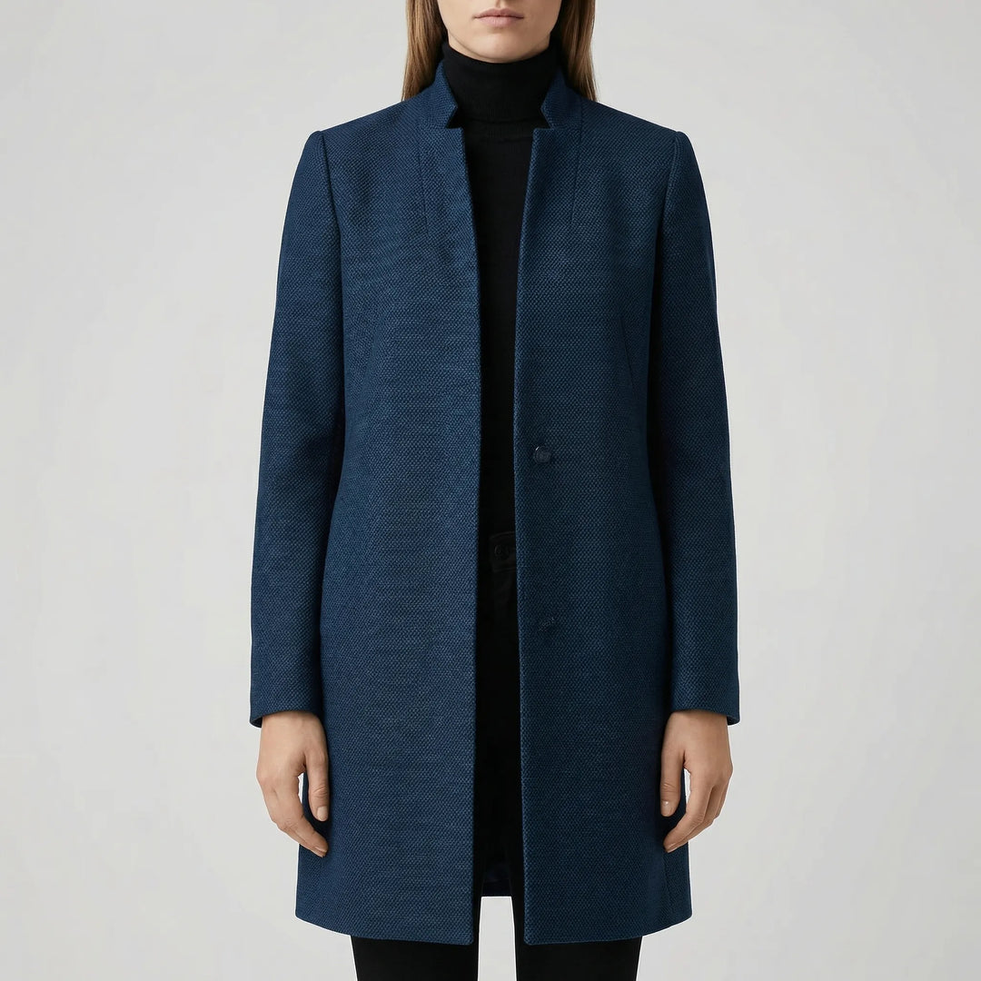 Claroven - Long Structured Button-Front Coat