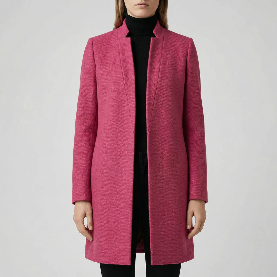 Claroven - Long Structured Button-Front Coat