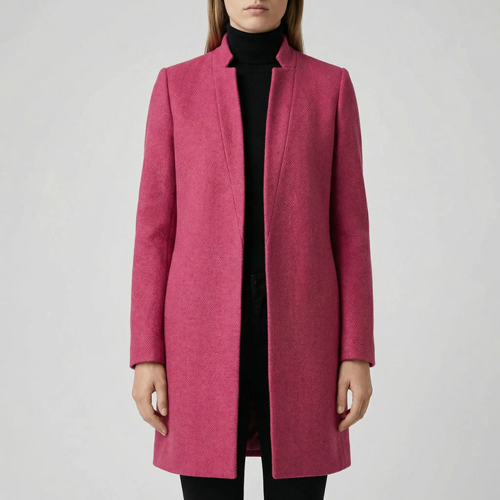 Claroven - Long Structured Button-Front Coat