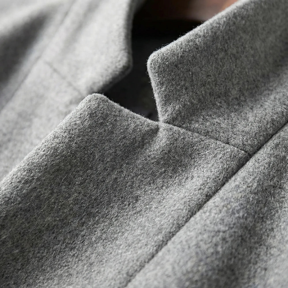 Claroven - Long Structured Button-Front Coat