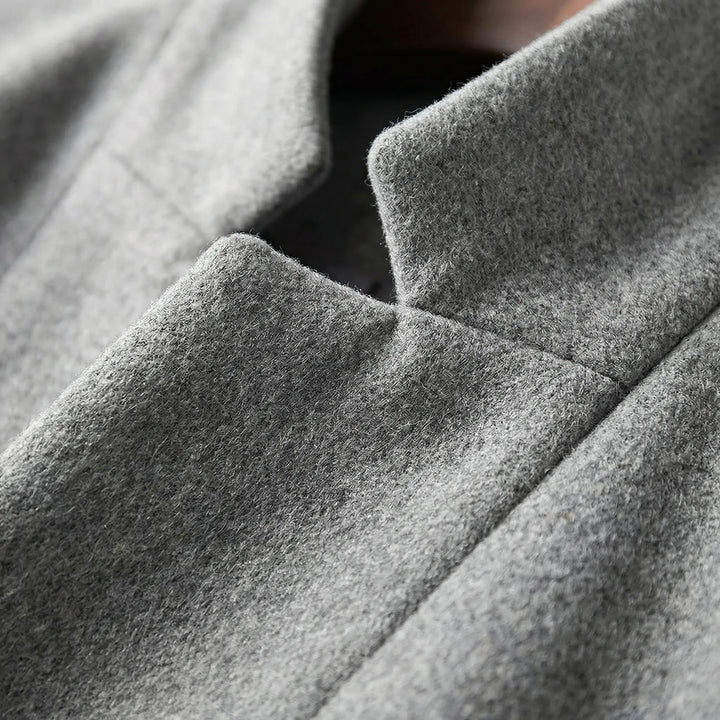 Claroven - Long Structured Button-Front Coat