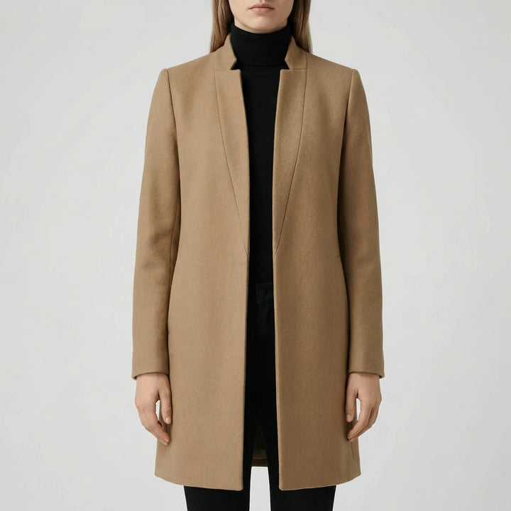 Claroven - Long Structured Button-Front Coat