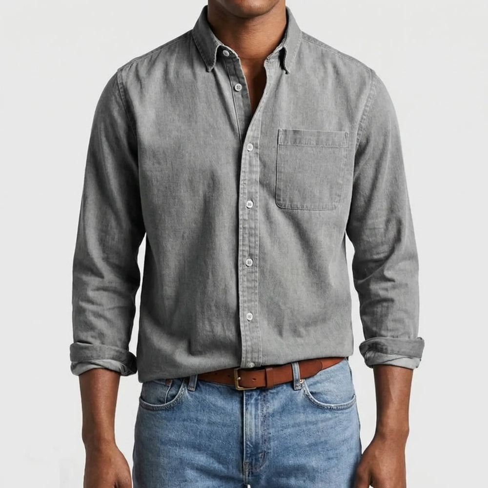 Clarvox - Regular Fit Solid Button-Up Shirt