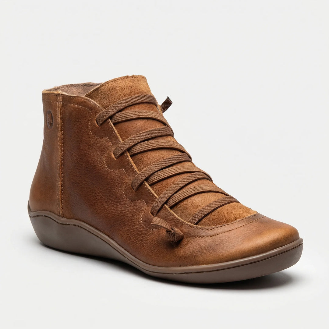 Classiquel - Low Wedge Lace-Up Ankle Boot