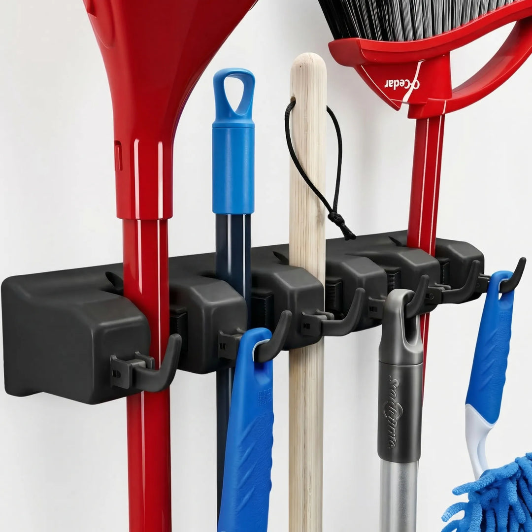 Claxori - Wall-Mount Broom And Mop Holder