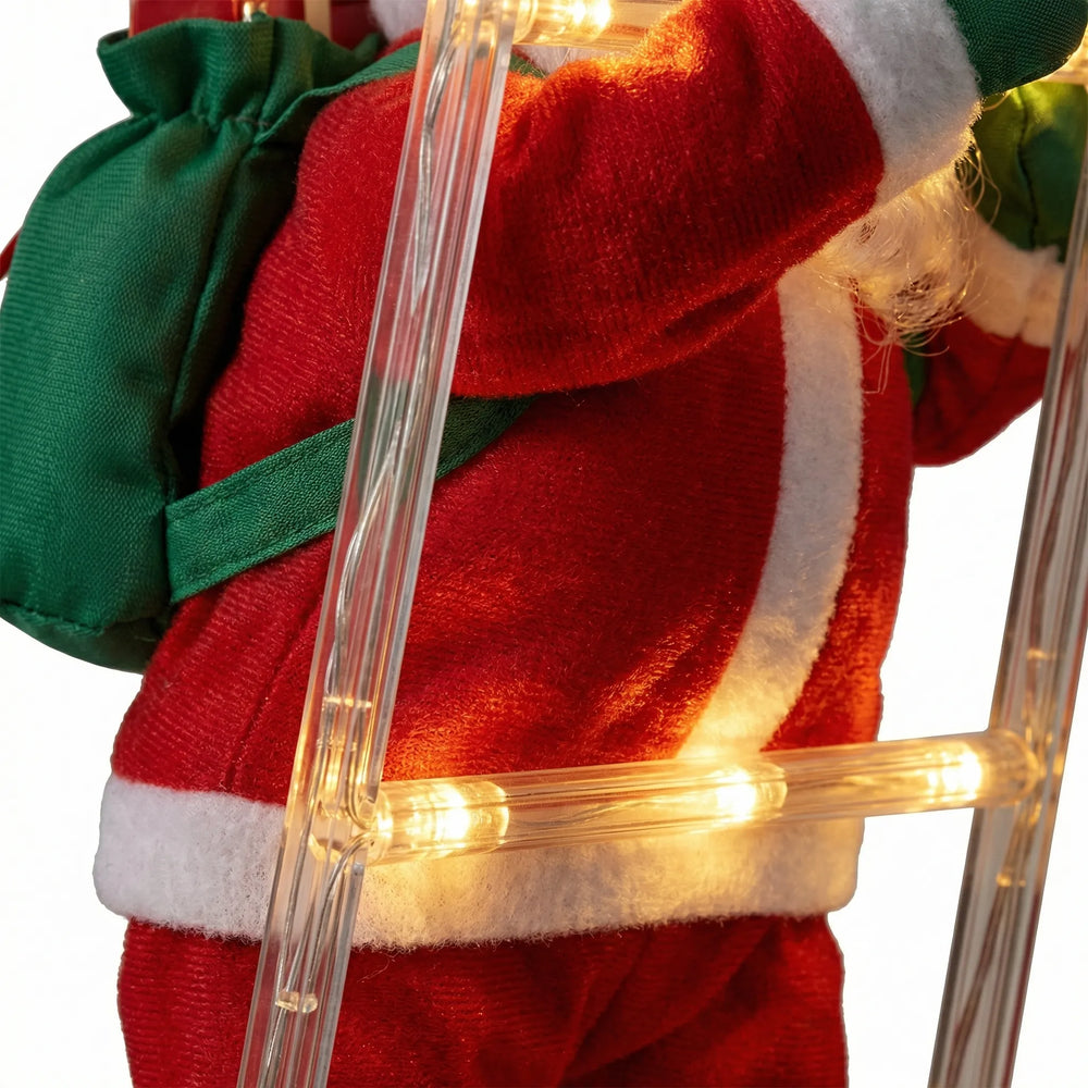 Climblix - Animated LED Ladder Climbing Santa Decoration