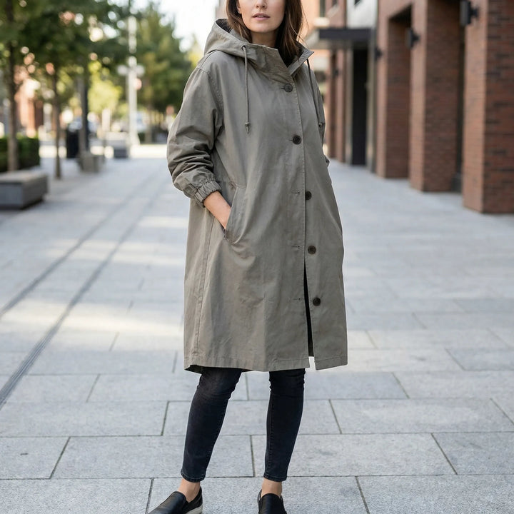 Clouddrape - Oversized Hooded Women's Raincoat