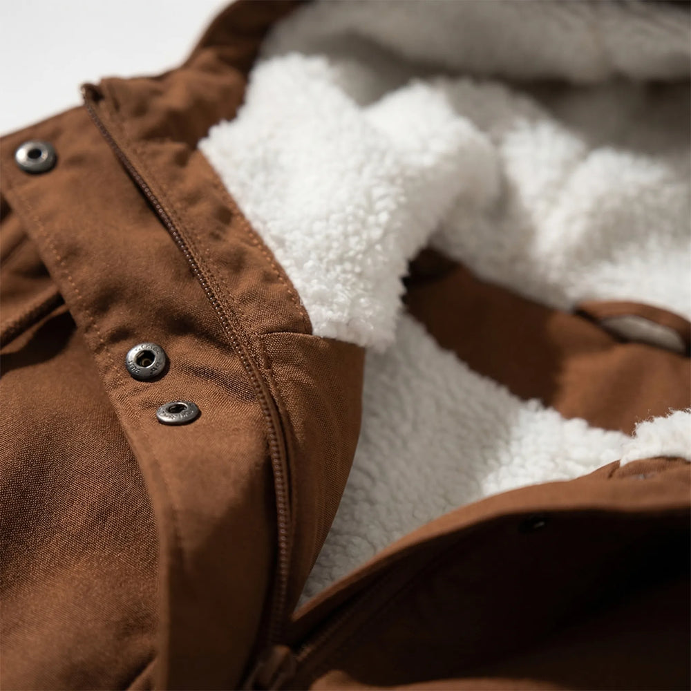 Cloverna - Hooded Lined Women's Winter Coat