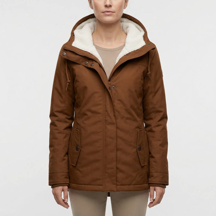 Cloverna - Hooded Lined Women's Winter Coat