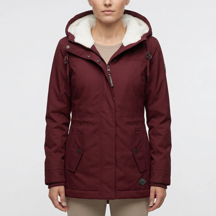 Cloverna - Hooded Lined Women's Winter Coat