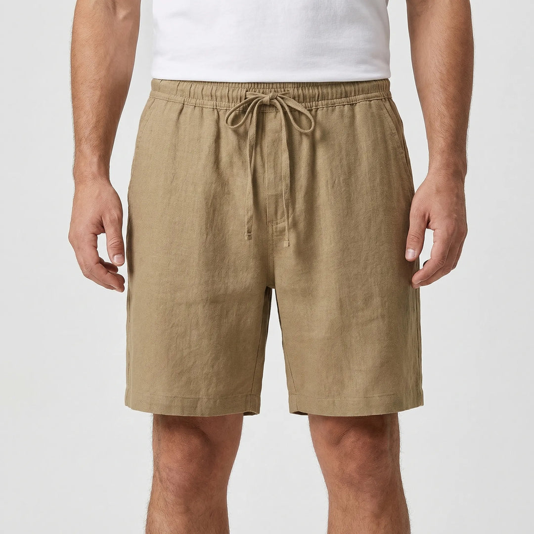 Coastern - Solid Color Drawstring Shorts
