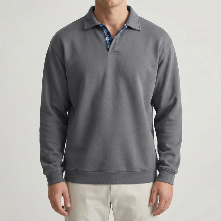 Collaro - Long-Sleeve Polo Collar Pullover