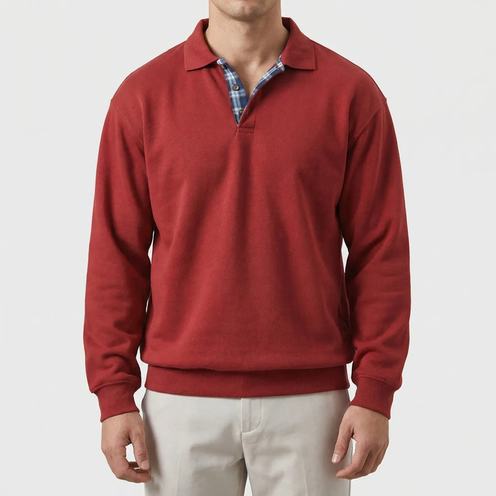 Collaro - Long-Sleeve Polo Collar Pullover