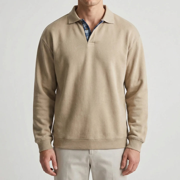 Collaro - Long-Sleeve Polo Collar Pullover
