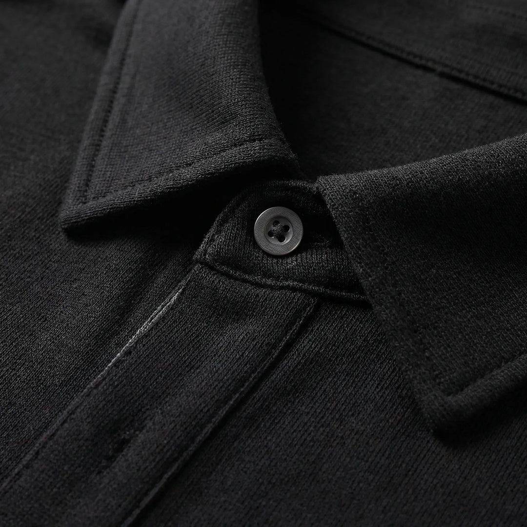 Collenzo - Long-Sleeve Polo Shirt With Chest Pocket