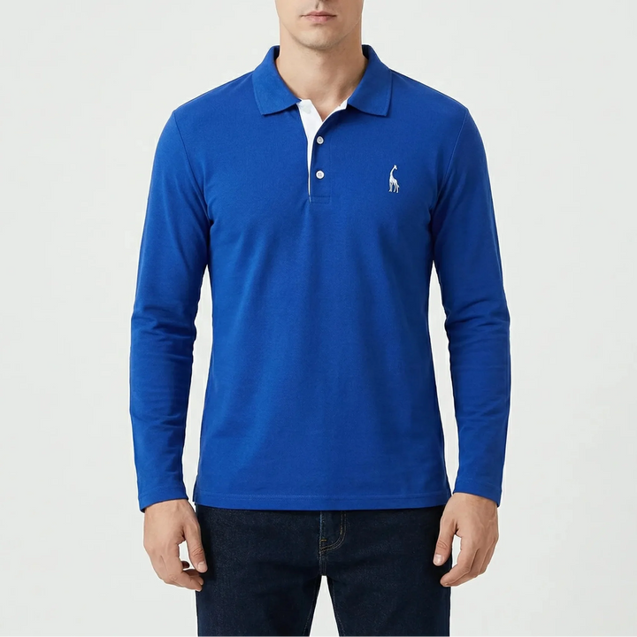 Collven - Long Sleeve Classic Collar Polo