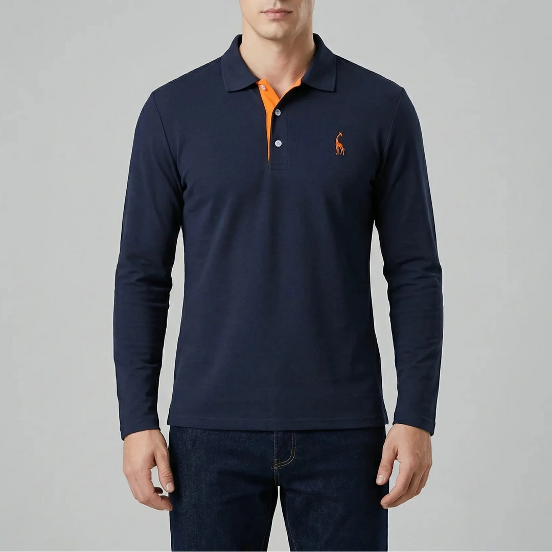 Collven - Long Sleeve Classic Collar Polo