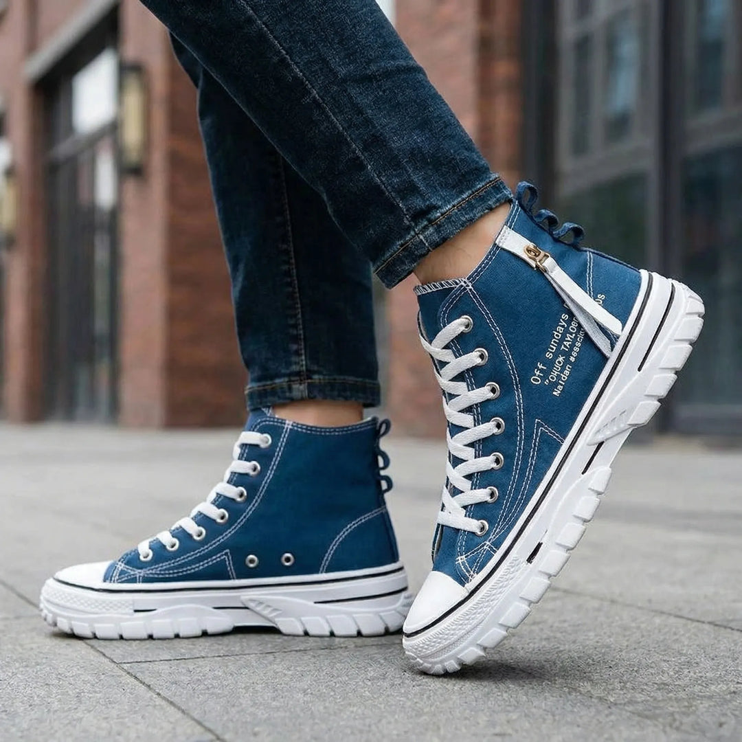 Colvane - High-Top Lace-Up Canvas Sneaker